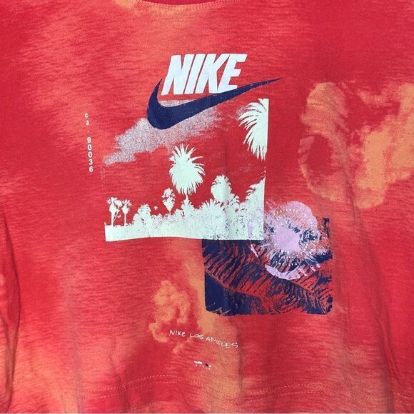 Nike Cropped Los Angeles Orange Sky Top Sz Small - Picture 3 of 5